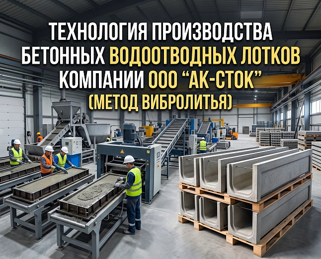 Технология производства бетонных водоотводных лотков